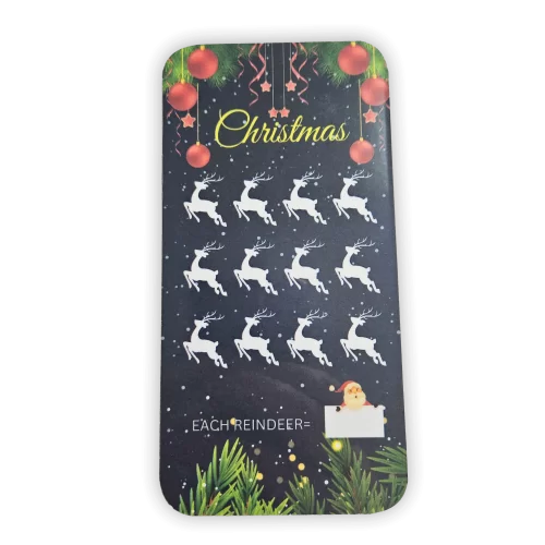 Christmas-Black-Reindear-FRONT Christmas reindeer savings challenge tracker