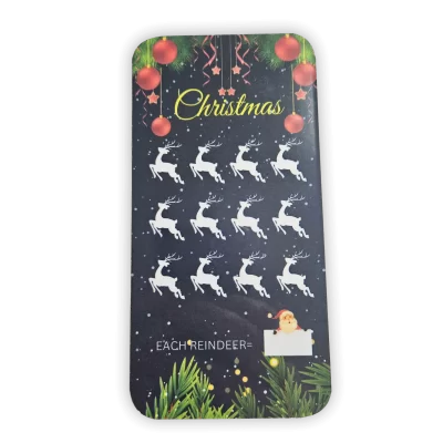 Christmas reindeer savings challenge tracker