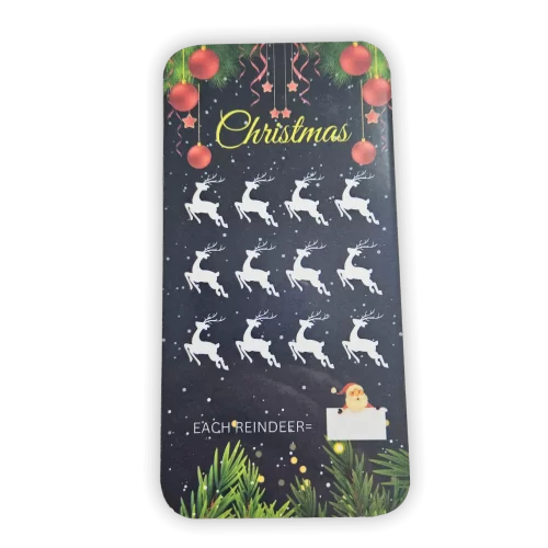 Christmas reindeer savings challenge tracker