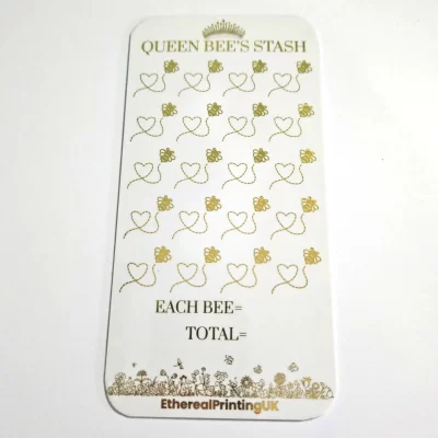 Queen Bee Foil Foiled Savings challenge tracker