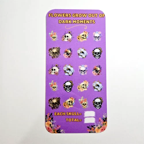 Skulls-front Skull Flowers Savings Challenge